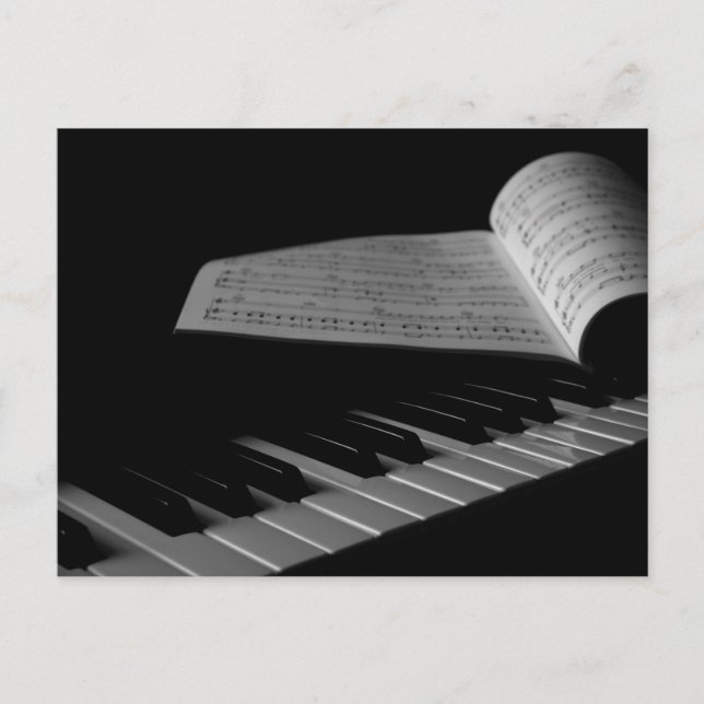 Piano Music lakan art Vykort (Framsida)