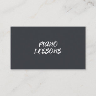 Piano Music Lessons Lärare Chalkboard Visitkort