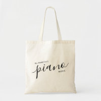 Piano Music Modern Personlig Script Namn Tote 