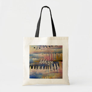 Piano Music Personlig Tote Bag Tygkasse