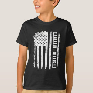 Piano Music Pianist i Flagga T Shirt