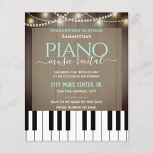 Piano Music skäl Skäl Formell inbjudan Brown