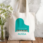 Piano Music Studio, Teacher Promotional Student Tygkasse<br><div class="desc">Befordra ditt piano- eller musikföretag med den här stora pianoväskan. Använda dem som en personlig för studenter,  som kan föra lakan musik till lektioner i detta underbara tote bags. De kan vara personlig med namn i studion och kontaktinformation.</div>