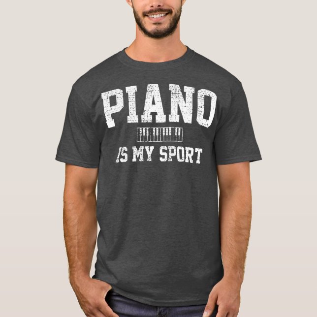 Piano Music Tangentbord Musical Instrument T Shirt (Framsida)