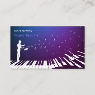 Piano Music Teacher Visitkort