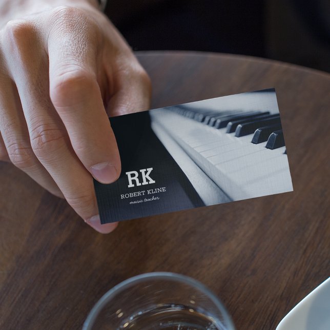 Piano Music Teacher Visitkort (Skapare uppladdad)
