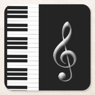 Piano Music Underlägg Papper Kvadrat
