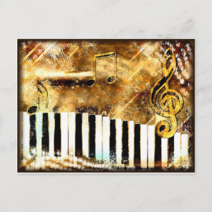 Piano Music Vykort