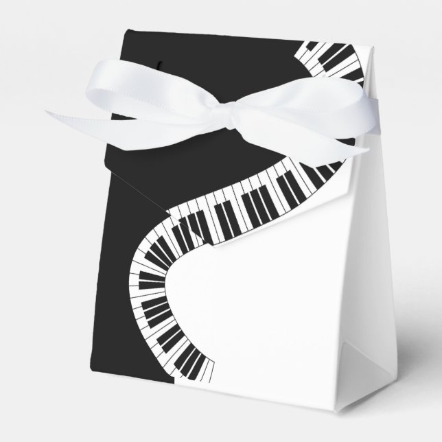Piano Musical Favor Box (all over Print) Presentaskar (Framsidan Sidan)