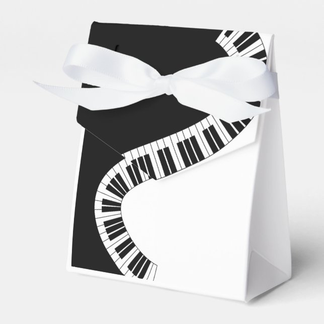 Piano Musical Favor Box Presentaskar (Framsidan Sidan)