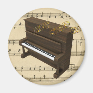 Piano Musical Instrument och Lakan Music Magnet