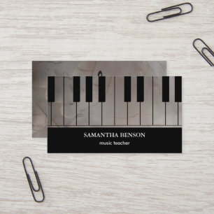 Piano Musician-Affärskort med Music Note Visitkort