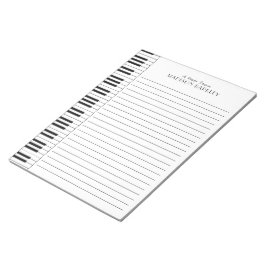 Piano Musician Music Teacher Anteckningsblock