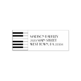 Piano Musician Music Teacher Självfärgande Stämpel