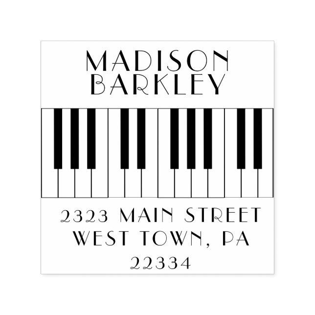 Piano Musician Music Teacher Självfärgande Stämpel (Design)