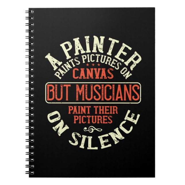 Piano - Musician Paint Bilder Anteckningsbok (Framsidan)