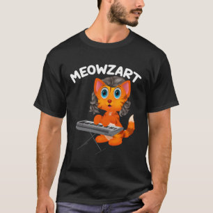 Piano Musician Spelar Pianist Meowzart Cat T Shirt