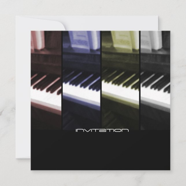 Piano/musik av livInbjudan-Meddelandet Inbjudningar (Framsida)
