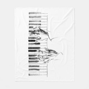 Piano Musik Fleecefilt