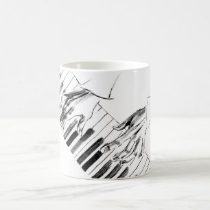 Piano Musik Kaffemugg
