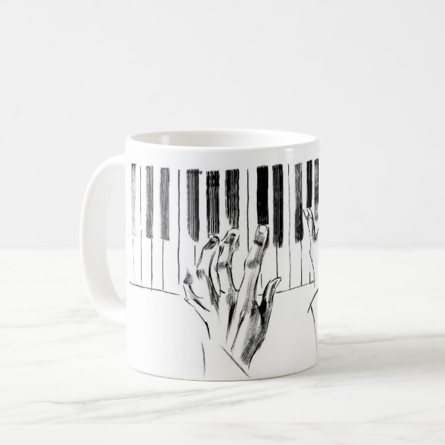 Piano Musik Kaffemugg (Framsida vänster)
