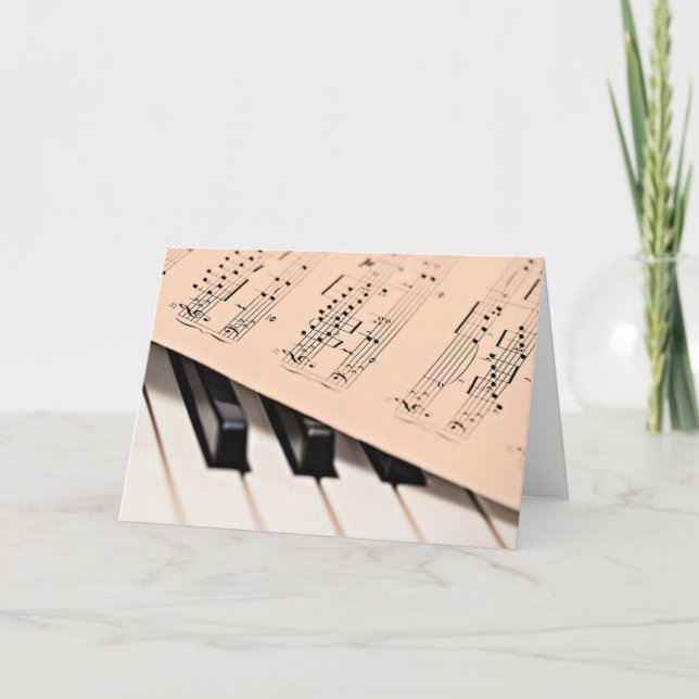 Piano Musik Kort (Framsida)