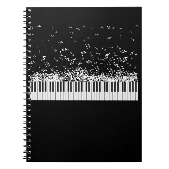 Piano Musik noter Instrument Musician Pianist Anteckningsbok (Framsidan)
