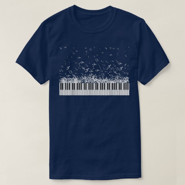 Piano Musik noter Instrument Musician Pianist T Shirt (Design framsida)