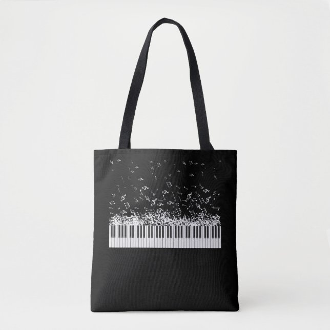 Piano Musik noter Instrument Musician Pianist Tygkasse (Framsida)
