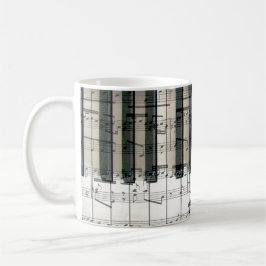 Piano musik noter kaffemugg