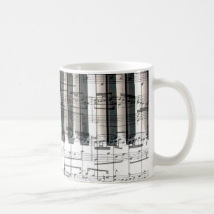 Piano musik noter kaffemugg