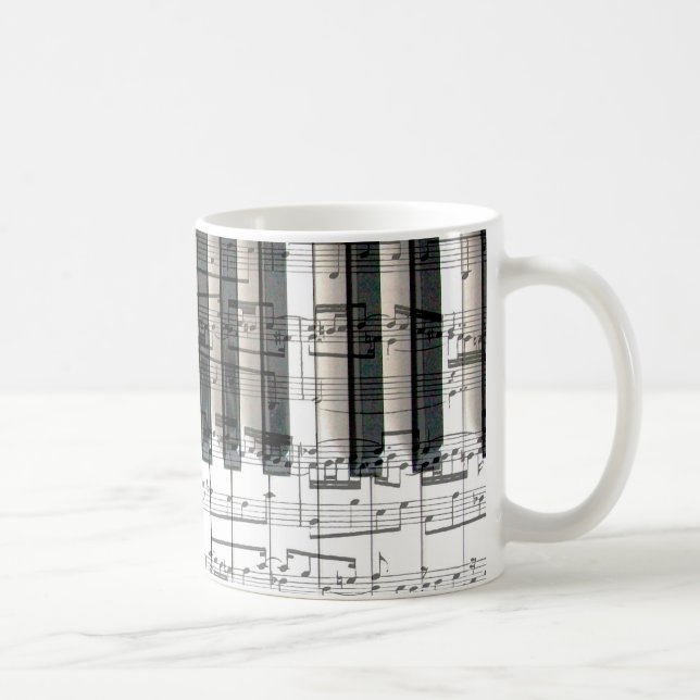 Piano musik noter kaffemugg (Höger)