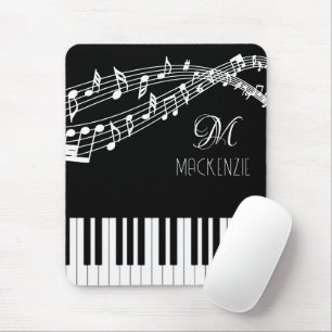 Piano Musik noter Monogram Namn Anpassningsbar Fär Musmatta