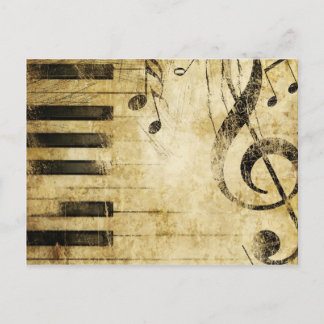 Piano Musik noter Vykort
