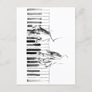 Piano Musik Vykort