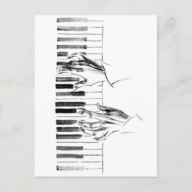 Piano Musik Vykort (Framsida)