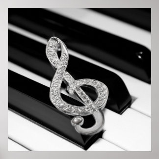 Piano musiksymbol poster