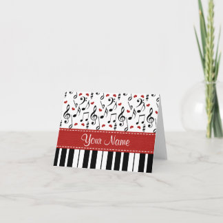 Piano Note-kort för personlig Music Note Anteckningskort