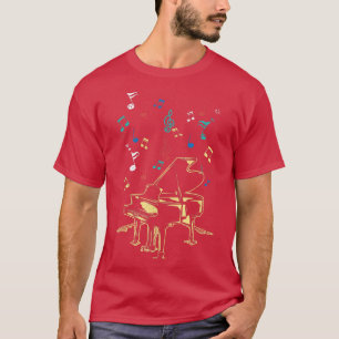 Piano Notes Fly to Success Play Music Grand Concer T Shirt