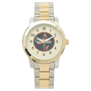 Piano Notes Mönster Circle Armbandsur