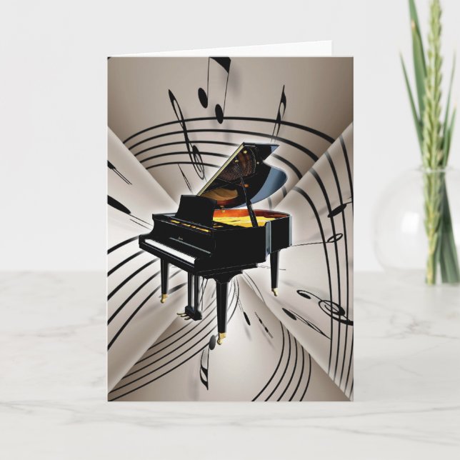 Piano Notes och personal Kort (Framsida)