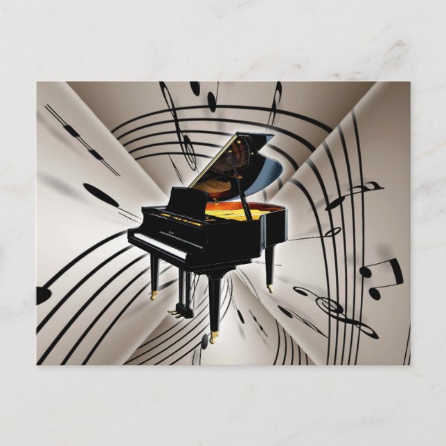 Piano Notes och personal Vykort (Framsida)