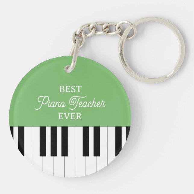 Piano Nyckel Best Piano Teacher Varje jul Grönt (Baksidan)