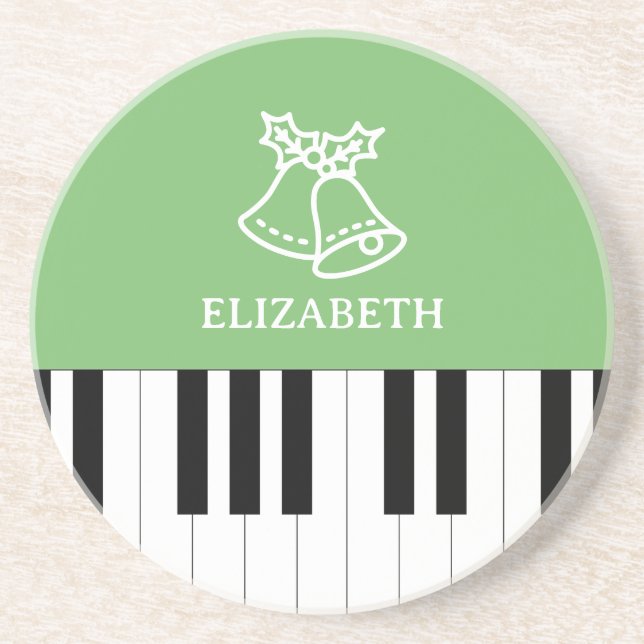 Piano Nyckel Best Piano Teacher Varje jul Grönt Underlägg (Framsidan)