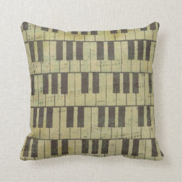 Piano Nyckel Music Note Dekorativ kudde 16 tum x 1
