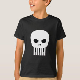Piano Nyckel Skull T Shirt