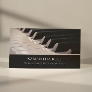 Piano Nycklar Accompanist Vocal Coach Elegant Mode Visitkort