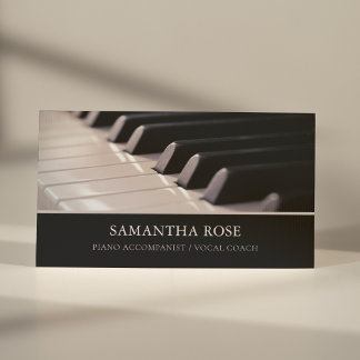 Piano Nycklar Accompanist Vocal Coach Elegant Mode Visitkort