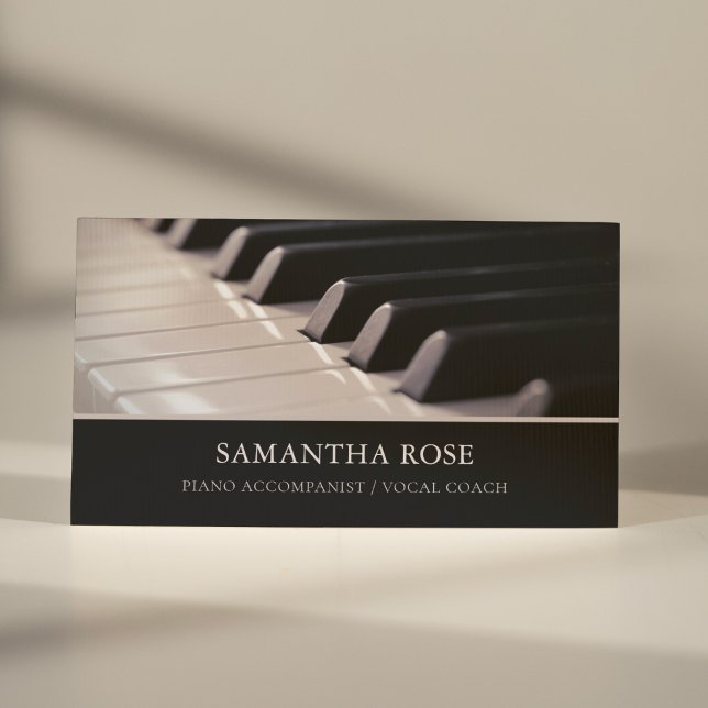 Piano Nycklar Accompanist Vocal Coach Elegant Mode Visitkort (Skapare uppladdad)