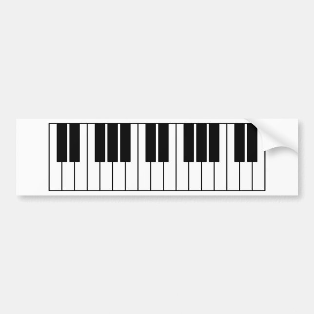 Piano Nycklar Bildekal (Framsidan)